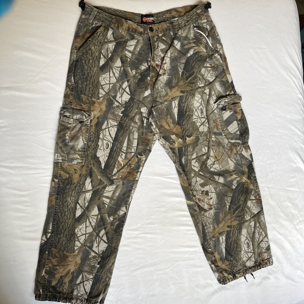 Outfitters Ridge Camo Pants Men's XL 40x30 Brown Realtree Hardwoods Cargo Loose